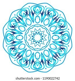 Ornamental circle pattern. Hand draw Mandala. Vintage decorative elements. vector illustration. Anti-stress therapy pattern