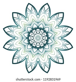 Ornamental circle pattern. Hand draw Mandala. Vintage decorative elements. vector illustration. Anti-stress therapy pattern