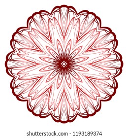 Ornamental circle pattern. Hand draw Mandala. Vintage decorative elements. vector illustration. Anti-stress therapy pattern