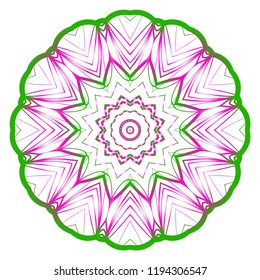 Ornamental circle pattern. Hand draw Mandala. Vintage decorative elements. vector illustration. Anti-stress therapy pattern