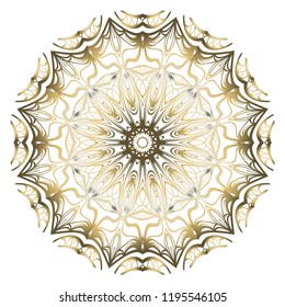 Ornamental circle pattern. Hand draw Mandala. Vintage decorative elements. vector illustration. Anti-stress therapy pattern