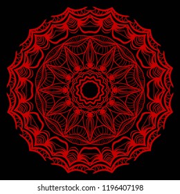 Ornamental circle pattern. Hand draw Mandala. Vintage decorative elements. vector illustration. Anti-stress therapy pattern