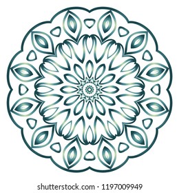 Ornamental circle pattern. Hand draw Mandala. Vintage decorative elements. vector illustration. Anti-stress therapy pattern