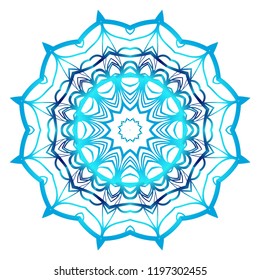 Ornamental circle pattern. Hand draw Mandala. Vintage decorative elements. vector illustration. Anti-stress therapy pattern