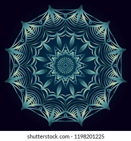 Ornamental circle pattern. Hand draw Mandala. Vintage decorative elements. vector illustration. Anti-stress therapy pattern