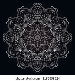 Ornamental circle pattern. Hand draw Mandala. Vintage decorative elements. vector illustration. Anti-stress therapy pattern