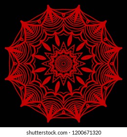 Ornamental circle pattern. Hand draw Mandala. Vintage decorative elements. vector illustration. Anti-stress therapy pattern