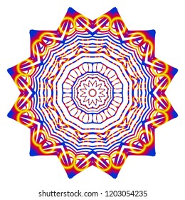 Ornamental circle pattern. Hand draw Mandala. Vintage decorative elements. vector illustration. Anti-stress therapy pattern