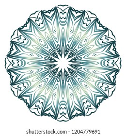 Ornamental circle pattern. Hand draw Mandala. Vintage decorative elements. vector illustration. Anti-stress therapy pattern