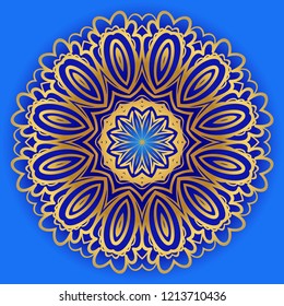 Ornamental circle pattern. Hand draw Mandala. Vintage decorative elements. vector illustration. Anti-stress therapy pattern