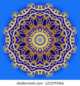 Ornamental circle pattern. Hand draw Mandala. Vintage decorative elements. vector illustration. Anti-stress therapy pattern