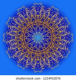 Ornamental circle pattern. Hand draw Mandala. Vintage decorative elements. vector illustration. Anti-stress therapy pattern