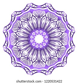 Ornamental circle pattern. Hand draw Mandala. Vintage decorative elements. vector illustration. Anti-stress therapy pattern