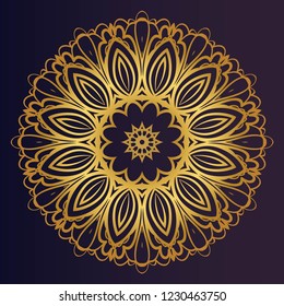 Ornamental circle pattern. Hand draw Mandala. Vintage decorative elements. vector illustration. Anti-stress therapy pattern
