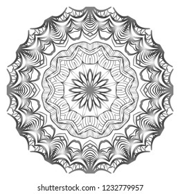 Ornamental circle pattern. Hand draw Mandala. Vintage decorative elements. vector illustration. Anti-stress therapy pattern