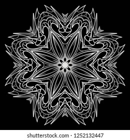 Ornamental circle pattern. Hand draw Mandala. Vintage decorative elements. vector illustration. Anti-stress therapy pattern
