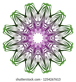 Ornamental circle pattern. Hand draw Mandala. Vintage decorative elements. vector illustration. Anti-stress therapy pattern.