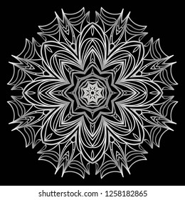 Ornamental circle pattern. Hand draw Mandala. Vintage decorative elements. vector illustration. Anti-stress therapy pattern