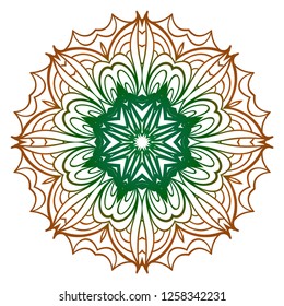 Ornamental circle pattern. Hand draw Mandala. Vintage decorative elements. vector illustration. Anti-stress therapy pattern.