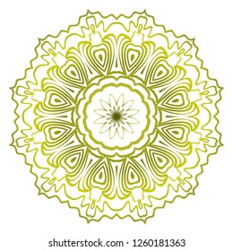 Ornamental circle pattern. Hand draw Mandala. Vintage decorative elements. vector illustration. Anti-stress therapy pattern.
