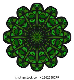 Ornamental circle pattern. Hand draw Mandala. Vintage decorative elements. vector illustration. Anti-stress therapy pattern.