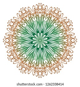 Ornamental circle pattern. Hand draw Mandala. Vintage decorative elements. vector illustration. Anti-stress therapy pattern.