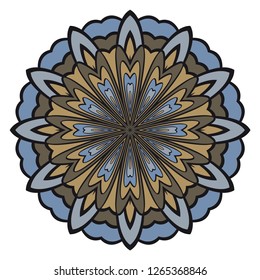 Ornamental circle pattern. Hand draw Mandala. Vintage decorative elements. vector illustration. Anti-stress therapy pattern.