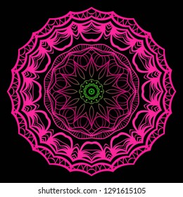 Ornamental circle pattern. Hand draw Mandala. Vintage decorative elements. vector illustration. Anti-stress therapy pattern.