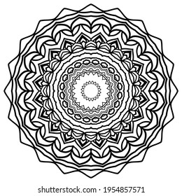 Ornamental circle pattern. Hand draw Mandala. Vintage decorative elements. vector illustration.