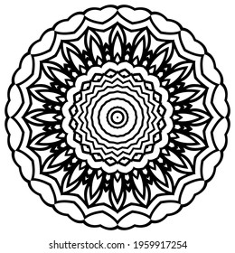 Ornamental circle pattern. Hand draw Mandala. Vintage decorative elements. vector illustration.