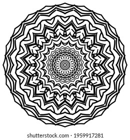 Ornamental circle pattern. Hand draw Mandala. Vintage decorative elements. vector illustration.