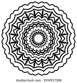 Ornamental circle pattern. Hand draw Mandala. Vintage decorative elements. vector illustration.