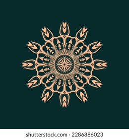 Ornamental circle pattern. Hand draw Mandala. Vintage decorative elements. Image