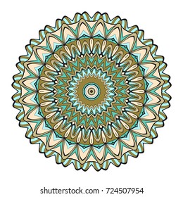 Ornamental circle pattern. Hand draw Mandala. Vintage decorative elements. vector illustration. Anti-stress therapy pattern.