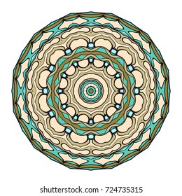 Ornamental circle pattern. Mandala. Decorative elements. Hand drawn colorful vector background