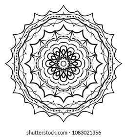 Ornamental circle pattern. Mandala. Great vintage decorative elements. Hand drawn colorful vector background. for design.
