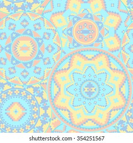 Ornamental circle pattern. Mandala. Tribal, ethnic design for textile, wrapping, wallpaper