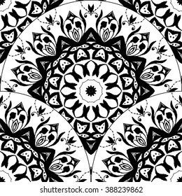 Ornamental circle pattern. Mandala. Tribal, ethnic, african design, for textile, wrapping, wallpaper