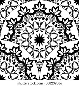 Ornamental circle pattern. Mandala. Tribal, ethnic, african design, for textile, wrapping, wallpaper