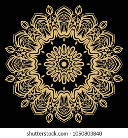 Ornamental circle pattern. Mandala. Vintage decorative elements. Hand drawn vector background. for design