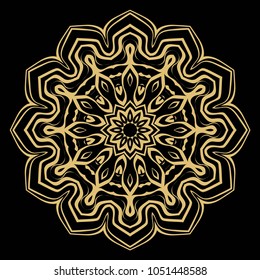 Ornamental circle pattern. Mandala. Vintage decorative elements. Hand drawn colorful vector background. for design