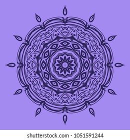 Ornamental circle pattern. Mandala. Vintage decorative elements. Hand drawn vector background. for design