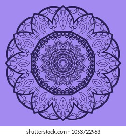 Ornamental circle pattern. Mandala. Vintage decorative elements. Hand drawn vector background. for design