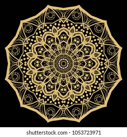 Ornamental circle pattern. Mandala. Vintage decorative elements. Hand drawn vector background. for design