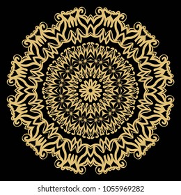 Ornamental circle pattern. Mandala. Vintage decorative elements. Hand drawn vector background. for design
