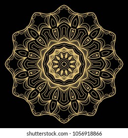 Ornamental circle pattern. Mandala. Vintage decorative elements. Hand drawn vector background. for design