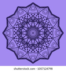 Ornamental circle pattern. Mandala. Vintage decorative elements. Hand drawn vector background. for design