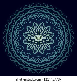 Ornamental circle pattern. Sacred oriental mandala. color floral ornament. Vector illustration. for coloring book, greeting card, invitation, tattoo. Anti-stress therapy pattern