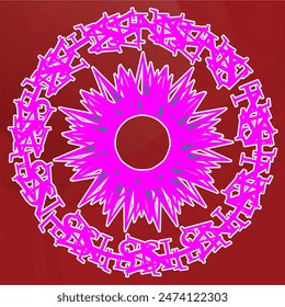 Ornamental circle pattern. Sacred oriental mandala. color floral ornament. illustration. for coloring book, greeting card, invitation, tattoo. Anti-stress therapy pattern