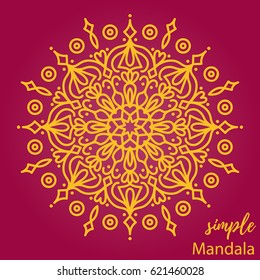 Ornamental circle round mandala vector illustration